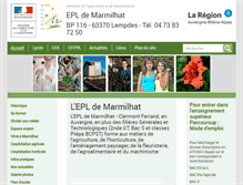 Tablet Screenshot of marmilhat.educagri.fr